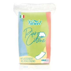Absorbante din bumbac fara aripioare, 3 picaturi, BIO 12 buc Vivicot