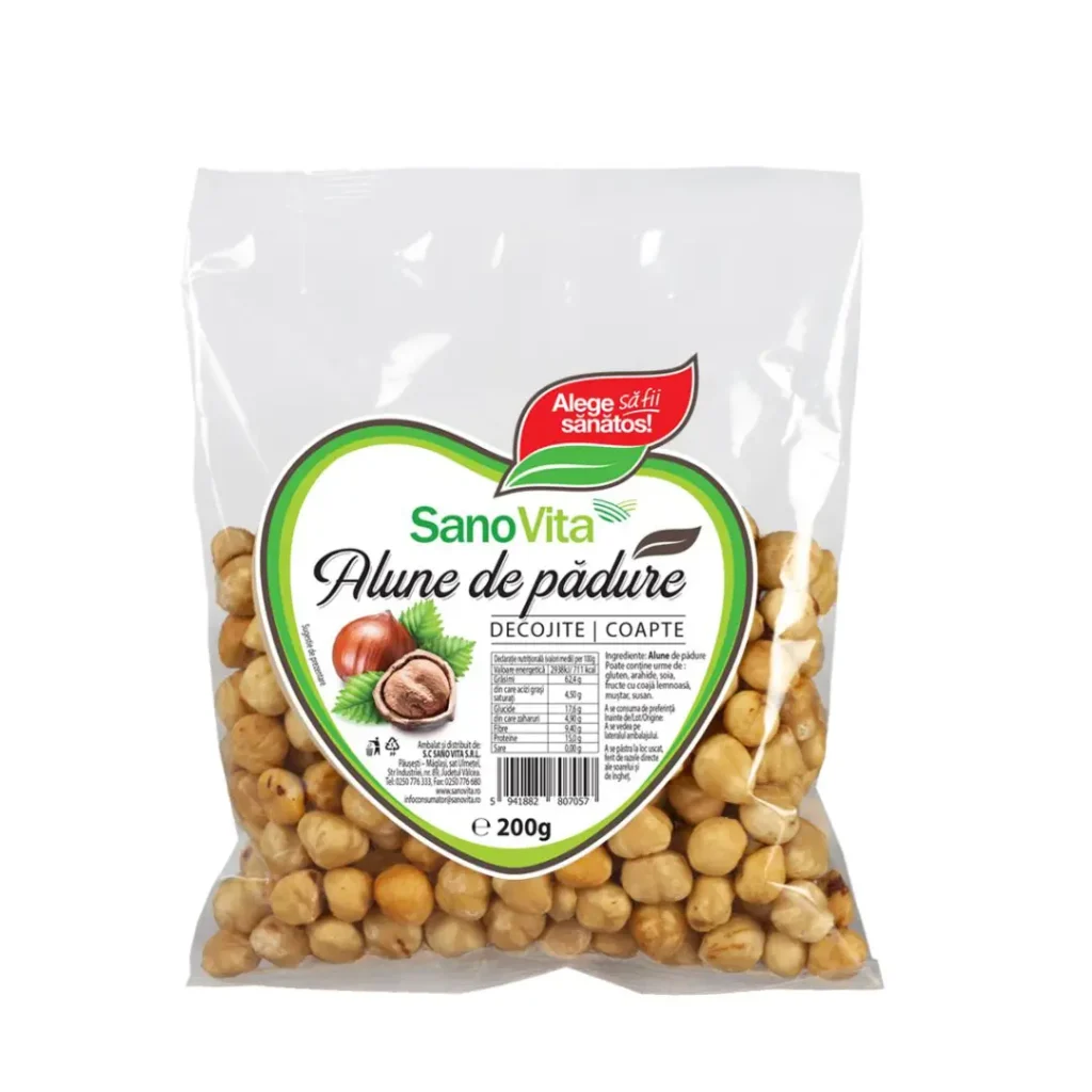 Alune de padure decojite coapte 200g Sanovita