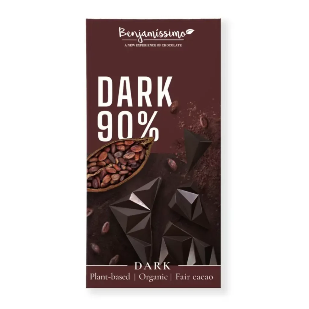 Ciocolata neagra 90% BIO 60g Benjamissimo