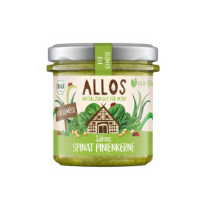 Crema tartinabila cu spanac si seminte de pin BIO Vegan 135g Allos
