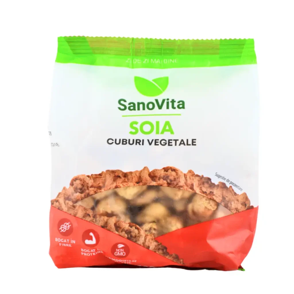Cuburi vegetale din Soia 100g Sanovita