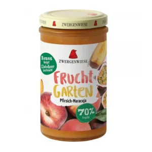 Gem de piersici si maracuja indulcit cu nectar de agave BIO 225g Zwergenwiese