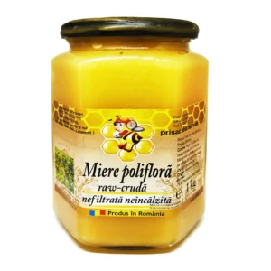 Miere cruda nefiltrata poliflora 1kg Prisaca Barnova