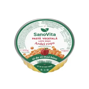 Pasta vegetala cu linte rosie si ardei rosu100g Sanovita