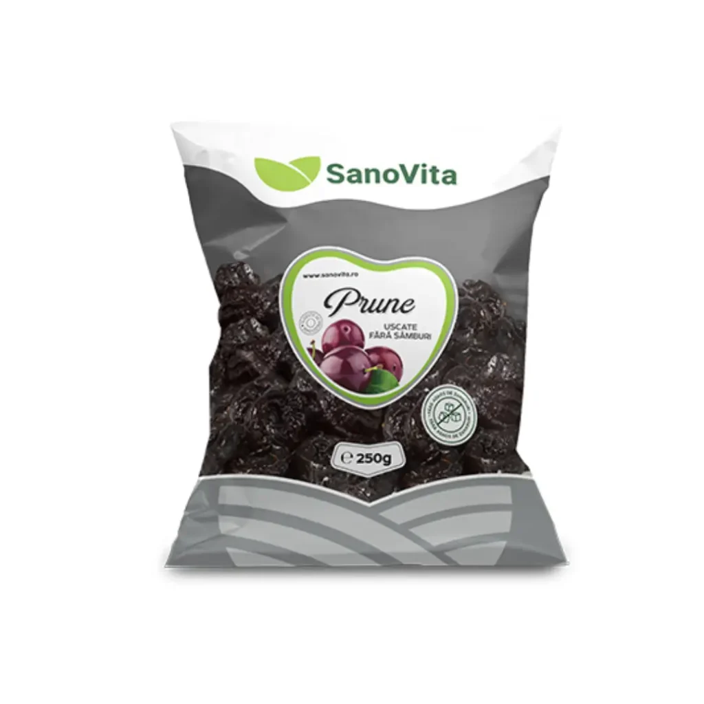 Prune uscate fara samburi 250g Sanovita