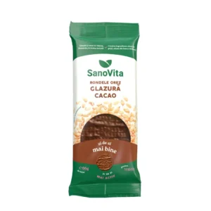 Rondele de orez cu glazura de cacao 66g Sanovita
