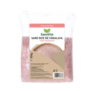 Sare roz de Himalaya fina neiodata 500g Sanovita