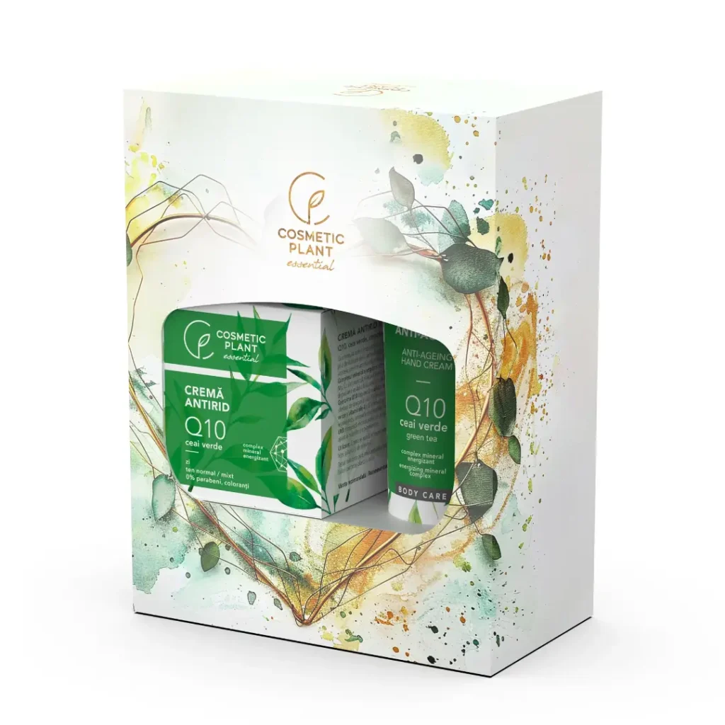 Set cadou Essential crema antirid zi Q10 50 ml si crema maini Q10 100 ml Cosmetic Plant