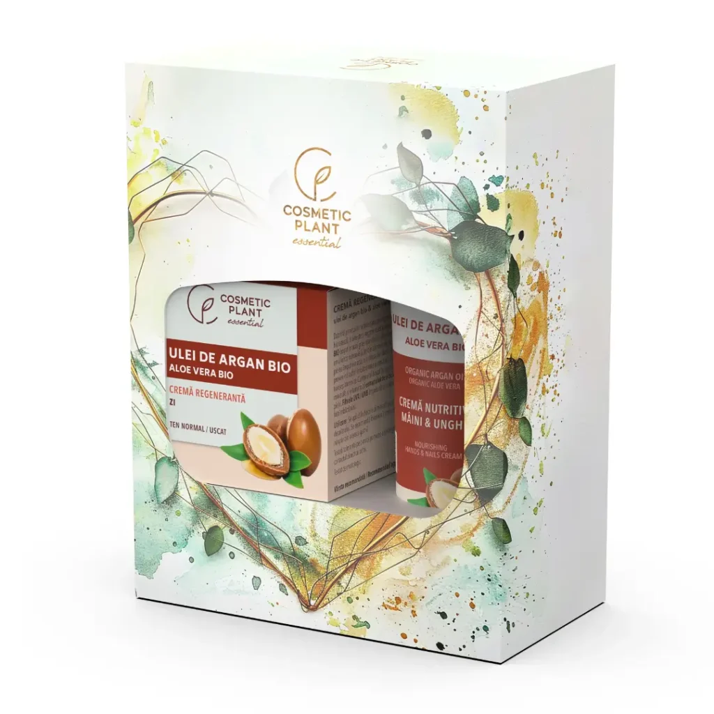 Set cadou Essential crema de zi regeneranta 50 ml si crema de maini 100ml Cosmetic Plant