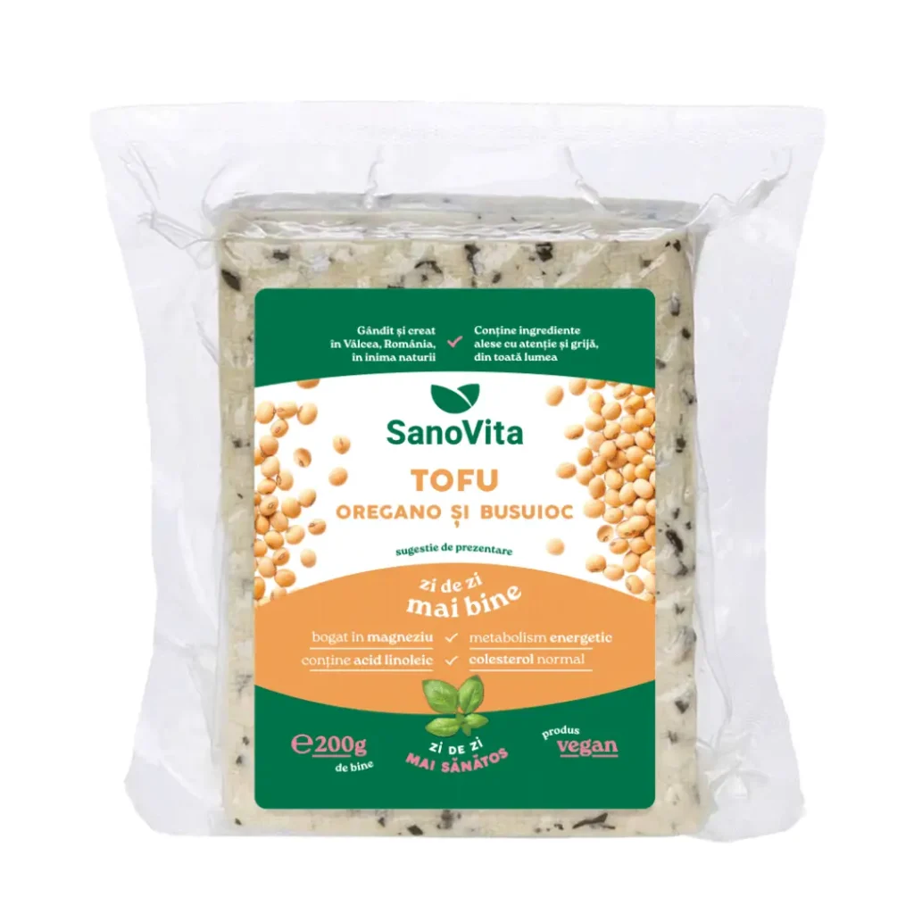 Tofu plus oregano si busuioc 200g Sanovita