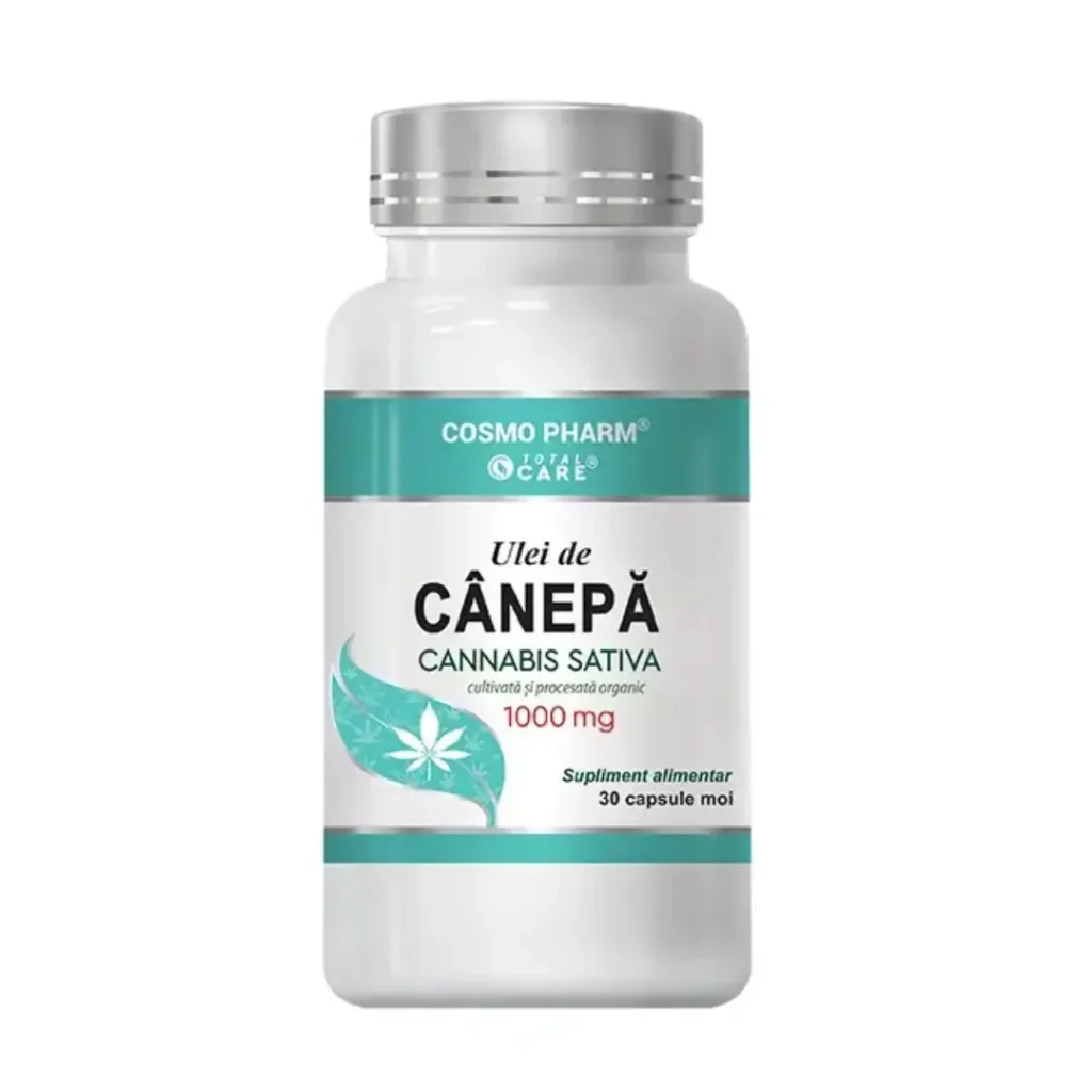 Ulei de Canepa 1000 mg 30 cp Cosmo Pharm