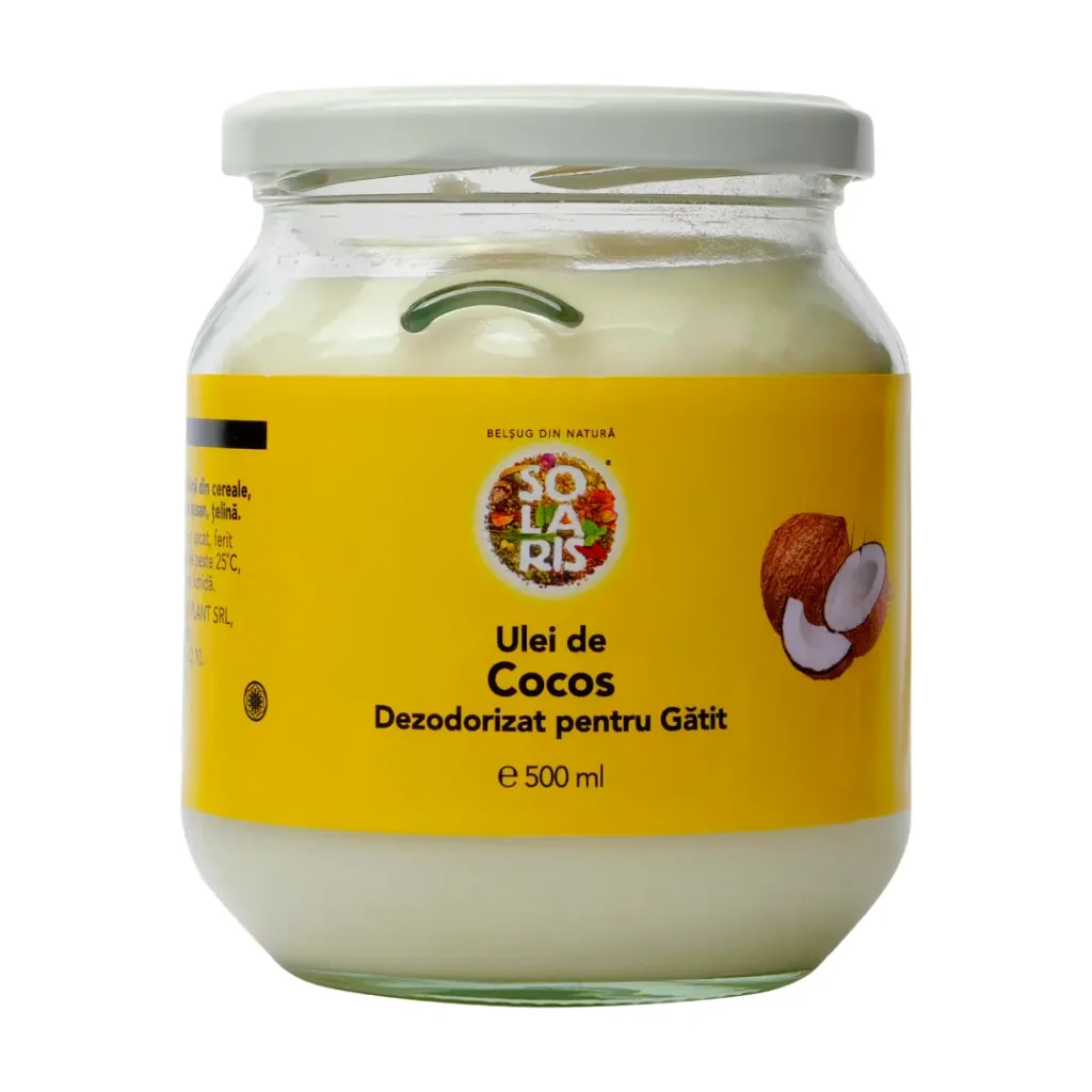 Ulei de cocos dezodorizat pentru gatit 500 ml Solaris