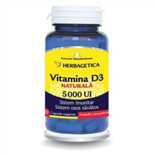 Vitamina D3 naturala 5000UI 60 cp Herbagetica