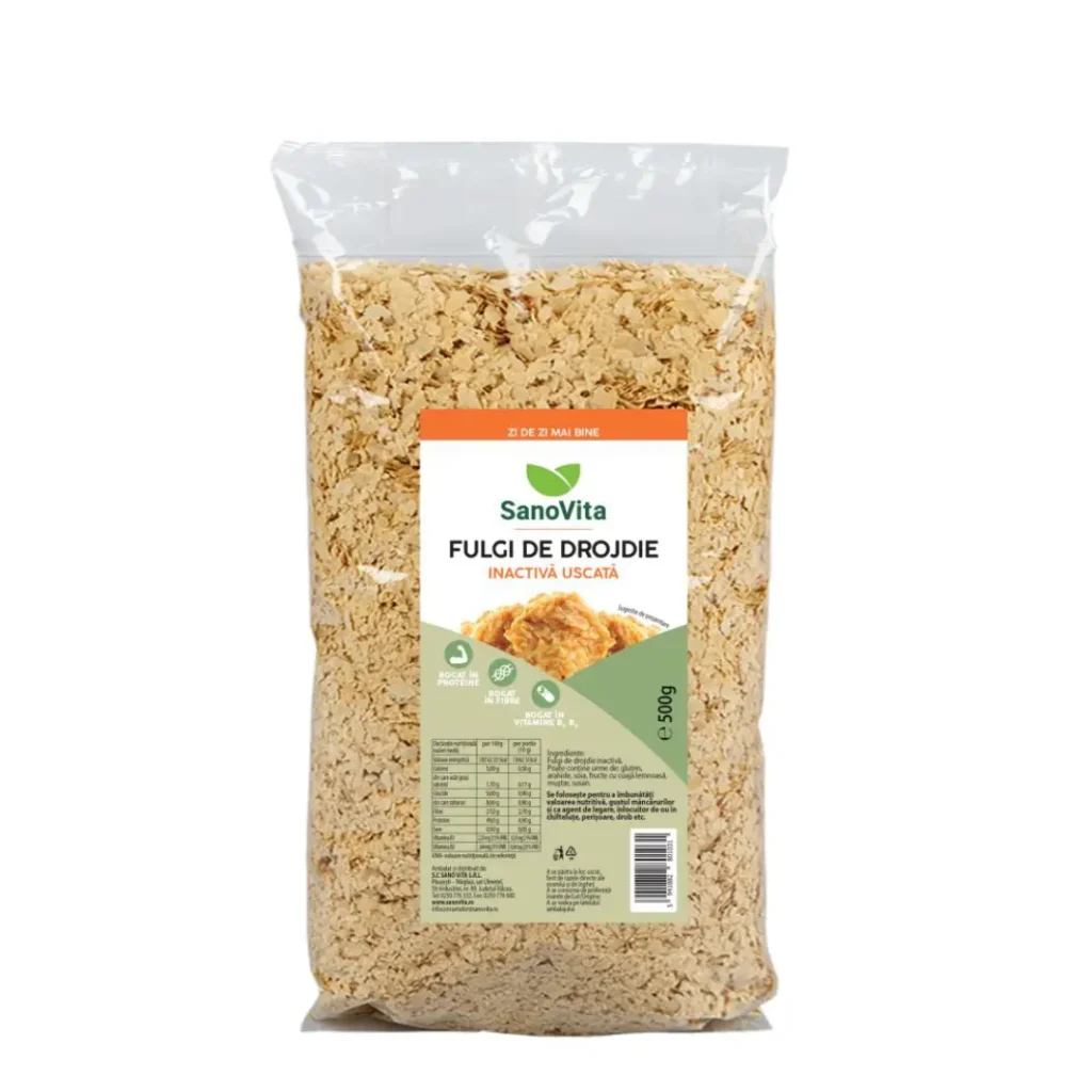 Fulgi de drojdie uscata inactiva 500g Sanovita
