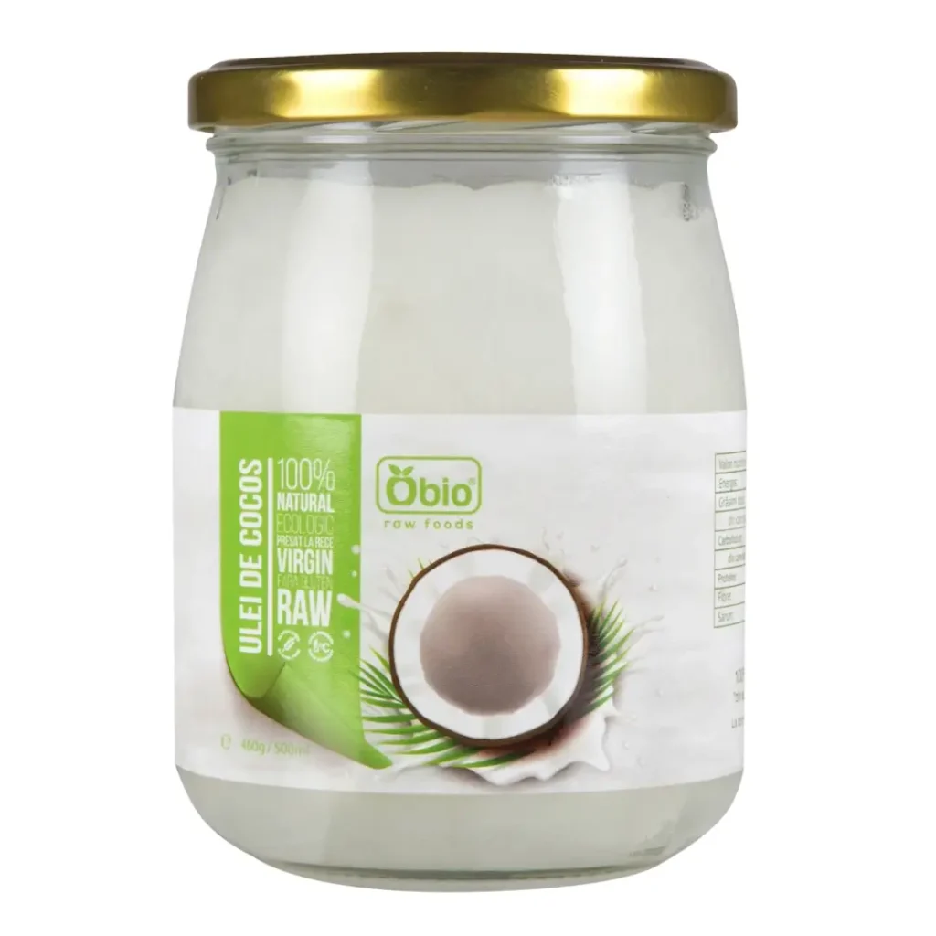 Ulei de cocos virgin presat la rece RAW BIO 500 ml Obio