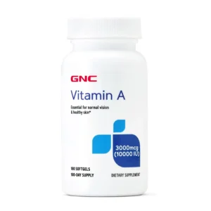 Vitamina A 3000 mcg (10 000 UI) 180 cps GNC