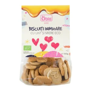 Biscuiti inimioare cu unt si miere Bio 100g Obio