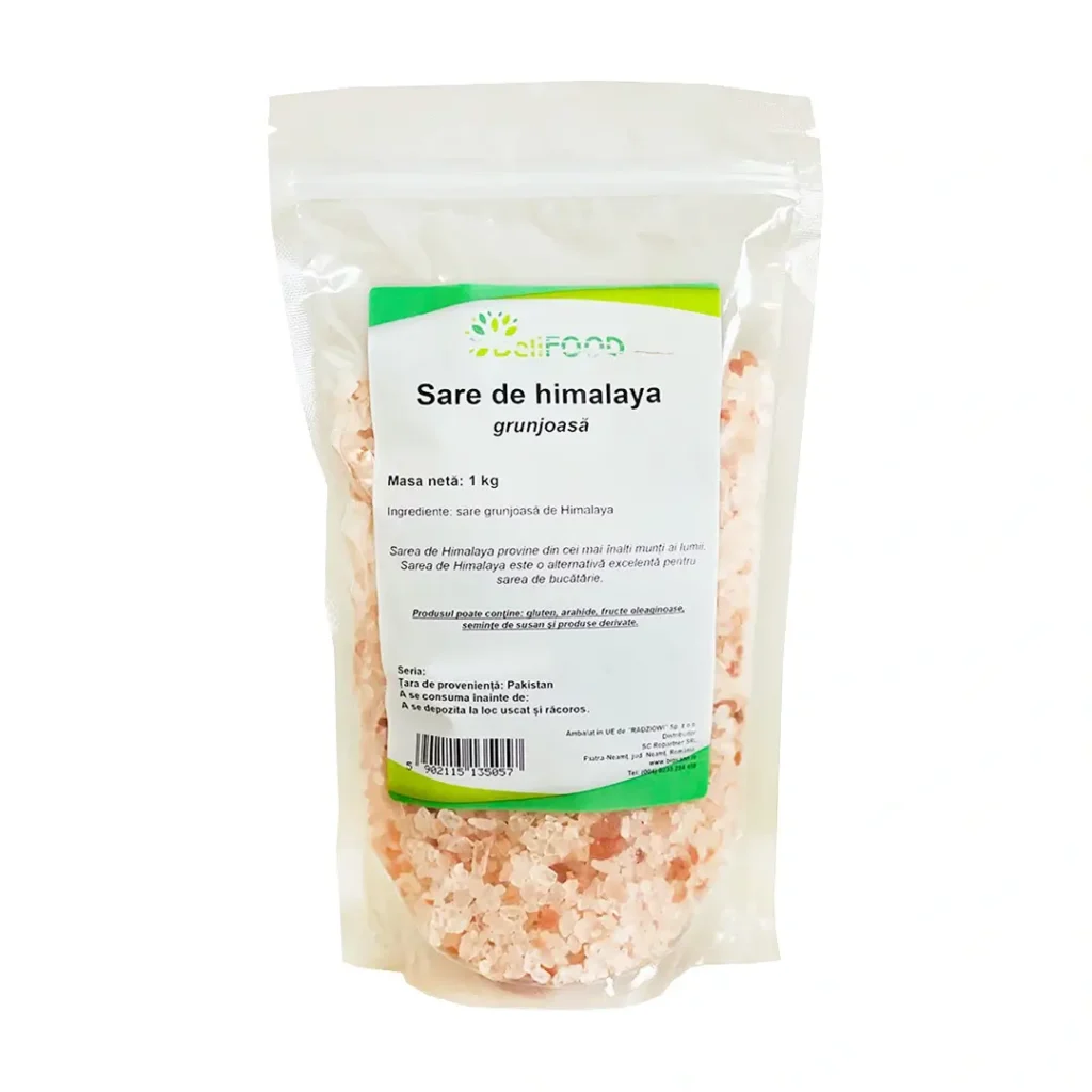 Sare de Himalaya grunjoasa neiodata 1 kg DeliFOOD
