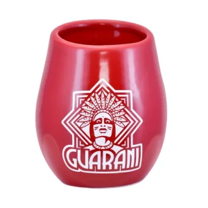 Matero roșu din ceramică, cu logo 200 ml Guarani