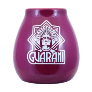 Matero violet din ceramică, cu logo 350 ml Guarani