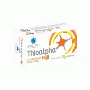 Acid alfa lipoic - Thioalpha 600 mg energizant si antioxidant 30 cp BioSunLine