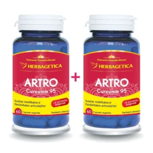 Pachet Artro Curcumin 95 - 60 + 60 cp Herbagetica