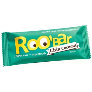 Baton proteic cu seminte de chia si cocos RAW BIO 30g ROOBAR