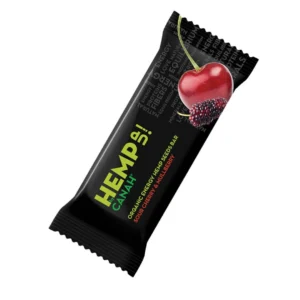 Baton cu seminte de canepa si visine cu dude Eco 48g Canah