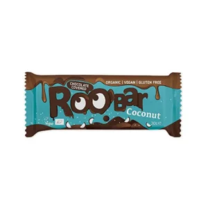 Baton cu nuca de cocos invelit in ciocolata raw BIO 30g Roobar