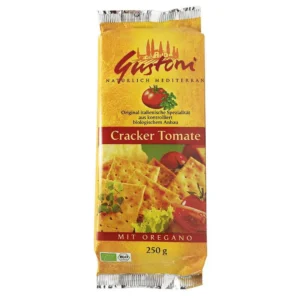 Biscuiti crocanti cu tomate si oregano BIO 250g Gustoni