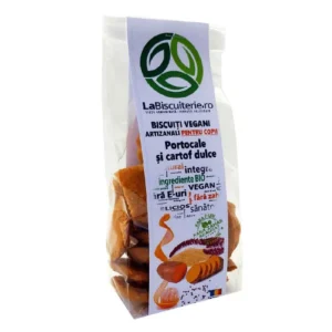 Biscuiti vegani pentru copii cu portocale si cartof dulce 120g LaBiscuiterie
