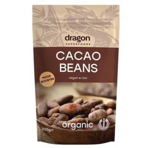 Boabe de cacao intregi BIO 200 g Dragon Superfoods