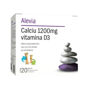 Calciu 1200mg Vitamina D3 20 pl Alevia