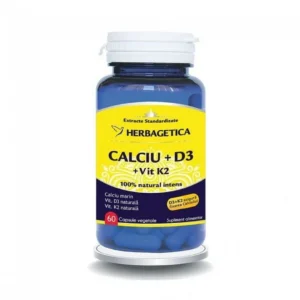 Calciu + D3 cu vitamina K2 60 cp Herbagetica