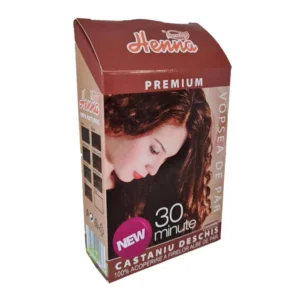 Vopsea de par Henna Sonia Premium Castaniu deschis 60g Kian Cosmetics