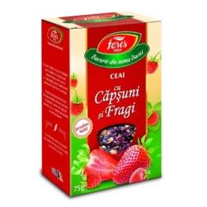 Ceai cu capsuni si fragi 75g Fares