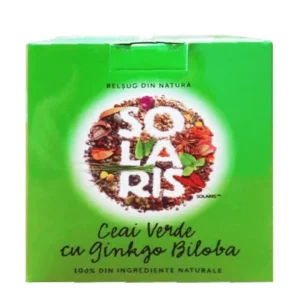 Ceai verde cu Ginkgo Biloba 20 plicuri Solaris