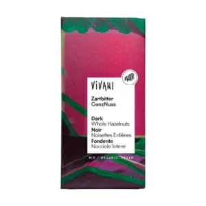 Ciocolata amaruie cu alune si migdale, vegana BIO 100g Vivani