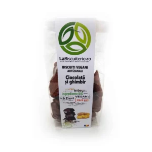 Biscuiti vegani fara zahar cu ciocolata si ghimbir 120g LaBiscuiterie