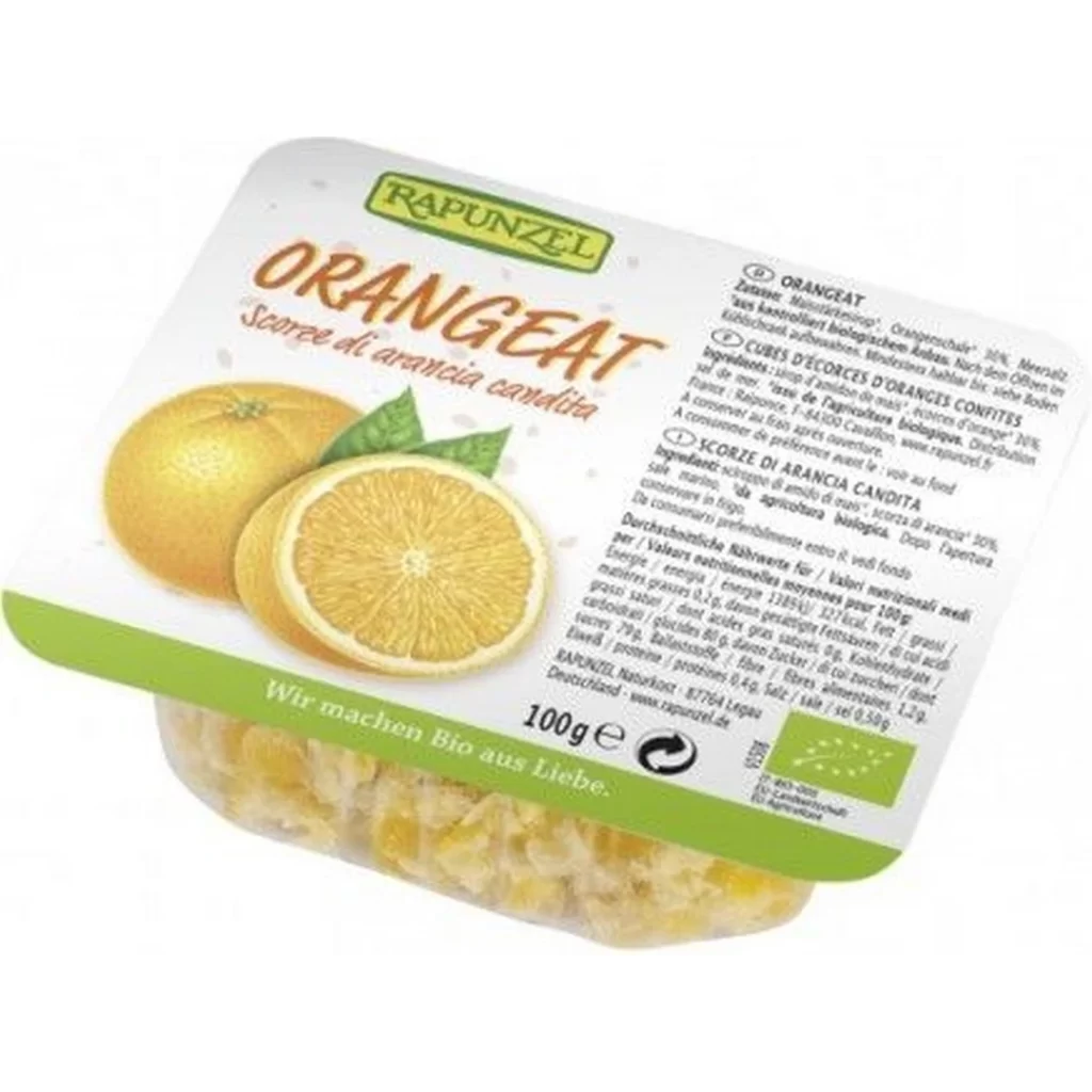 Coaja de portocale BIO VEGANA fara zahar 100 g Rapunzel