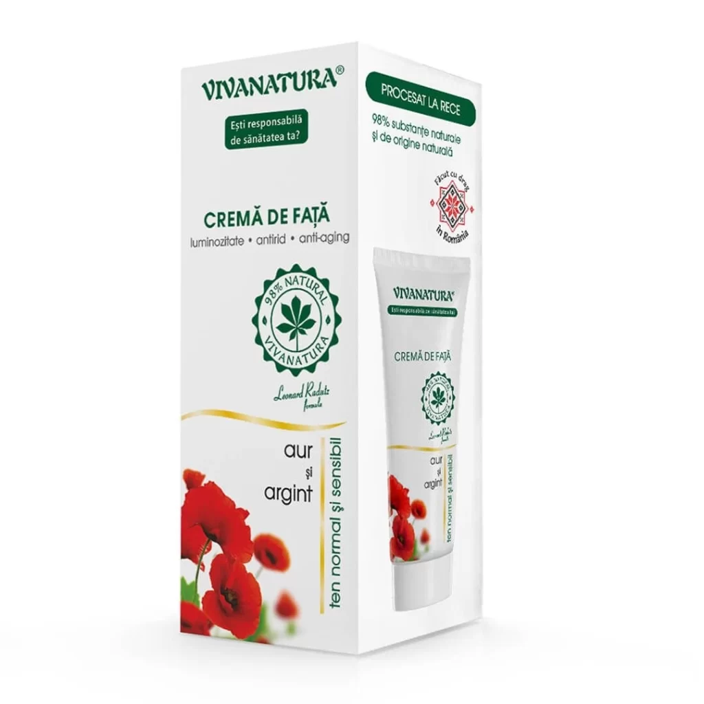 Crema de fata cu argint si aur 75 ml Vivanatura