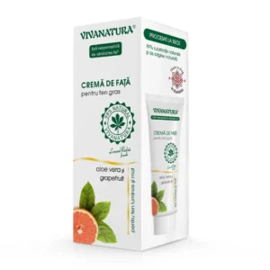 Crema de fata pentru ten gras cu aloe vera si grapefruit 75 ml Vivanatura