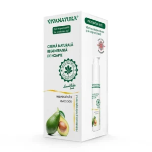 Crema naturala regeneranta de noapte cu avocado si resveratrol 45 ml Vivanatura