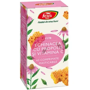 Echinacea cu propolis si vitamina C, F170 comprimate masticabile Fares
