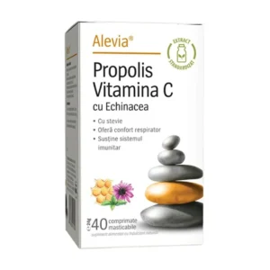 Propolis Vitamina C cu echinacea si stevie 40 cp Alevia