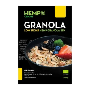 Granola low sugar cu canepa Eco 400 g Canah
