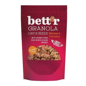Granola cu fructe de padure si cocos BIO Fara Gluten 300g Bettr