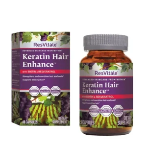 Keratin Hair Enhance (Keratina cu Biotina si Resveratrol) 60 cp GNC