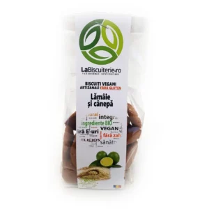 Biscuiti cu lamaie si canepa Fara zahar Fara gluten 120g LaBiscuiterie