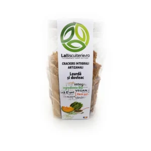 Crackers integrali cu leurda si dovleac 100g LaBiscuiterie